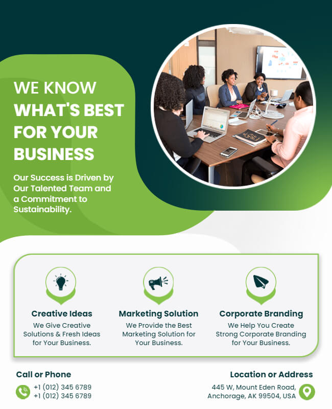 graphics in business flyer