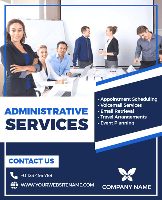administrative service flyer