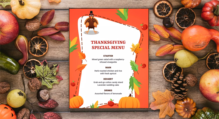 thanksgiving restaurant menu