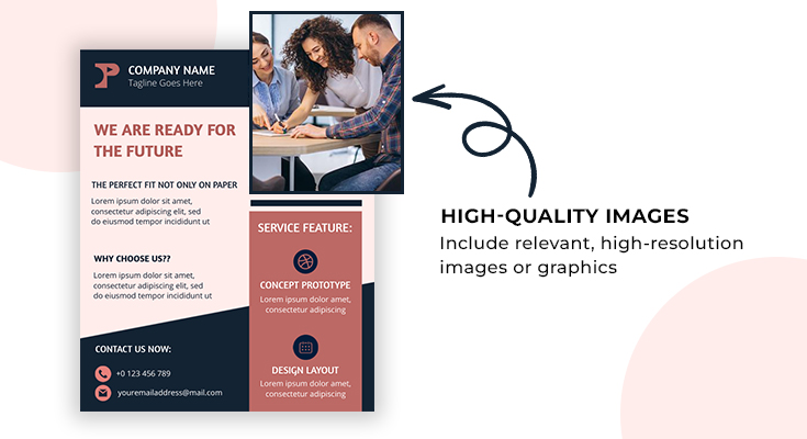 high quality images in business flyer