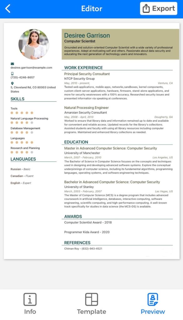 Customize Your CV