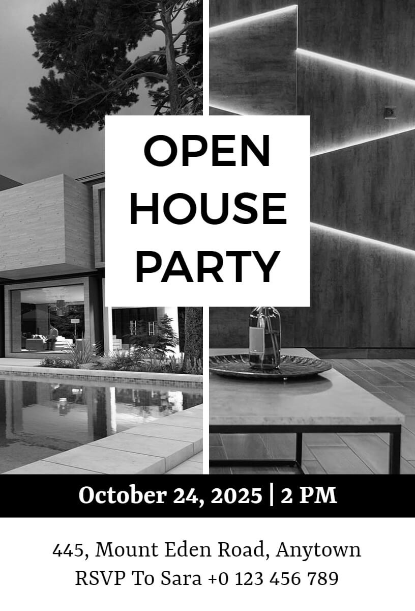 Example of Open House Invitation