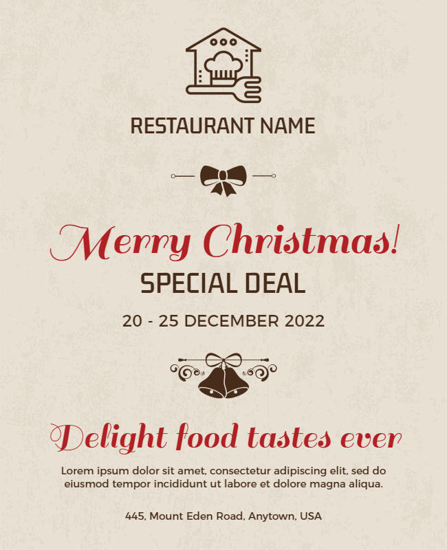 christmas special offer flyer