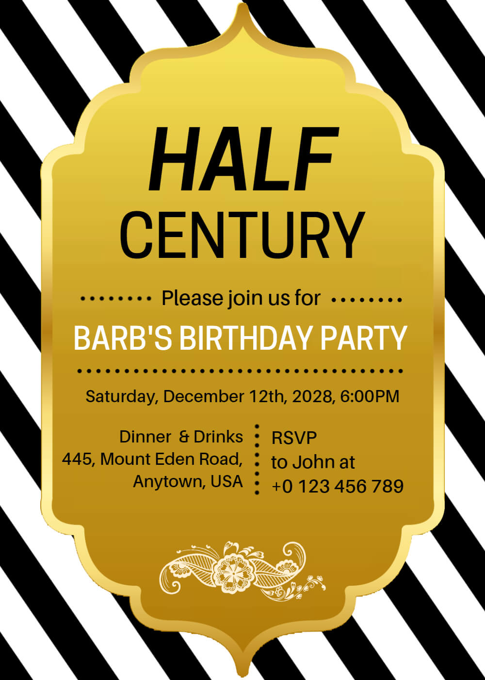 50th Birthday Invitation Ideas