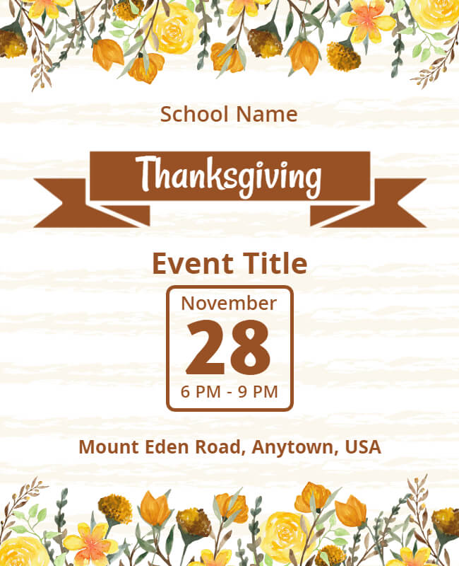 Event Thanksgiving Poster