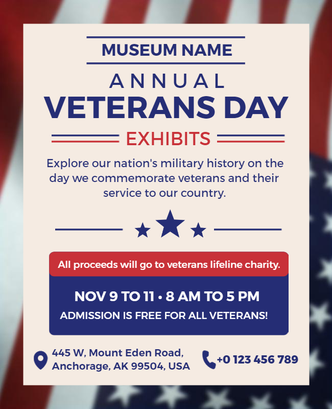 Exhibits Veterans Day Flyer