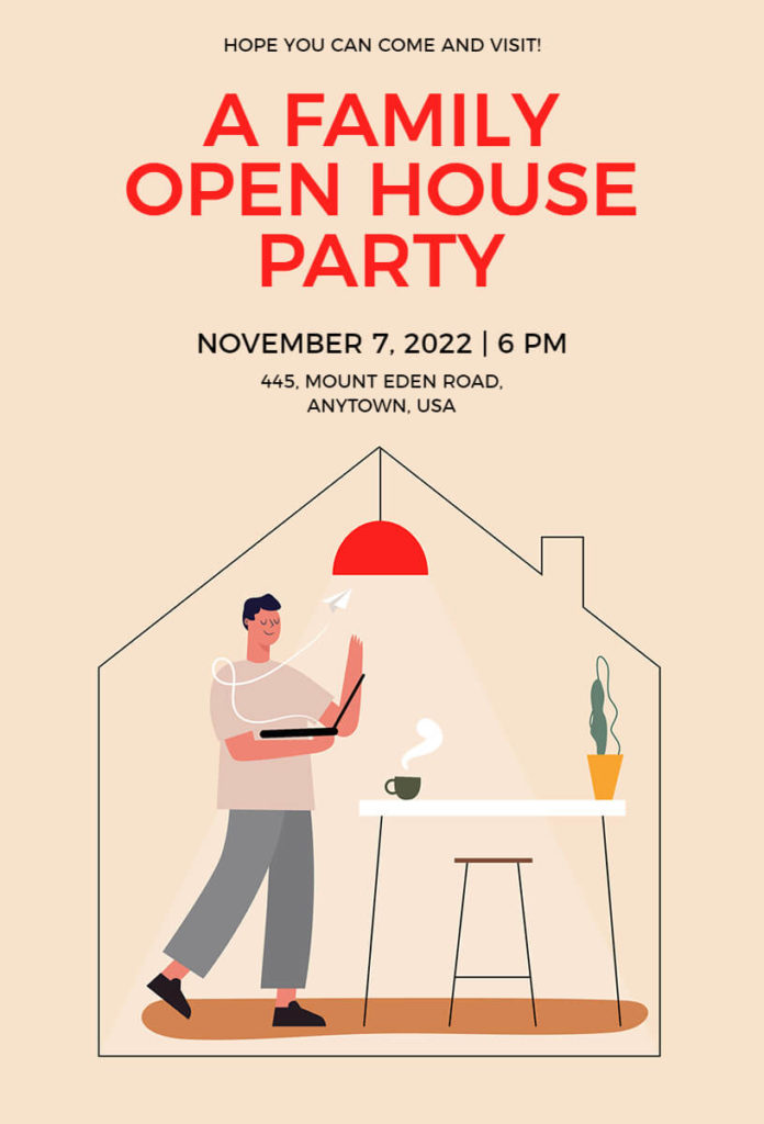 Family Open House Party Invitation