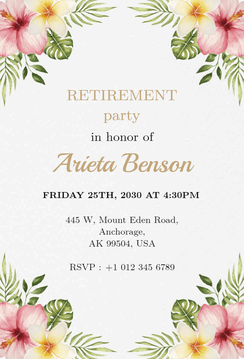 Retirement Party Invitation Ideas