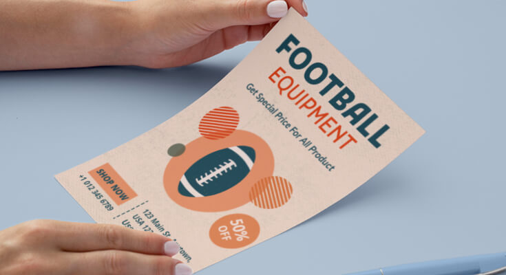Minimal Football Advertisement Poster