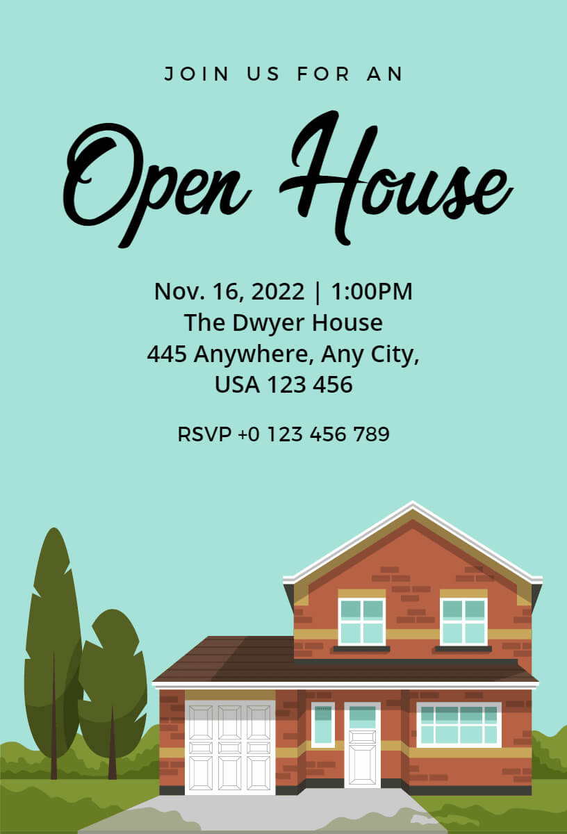 Example of Open House Invitation