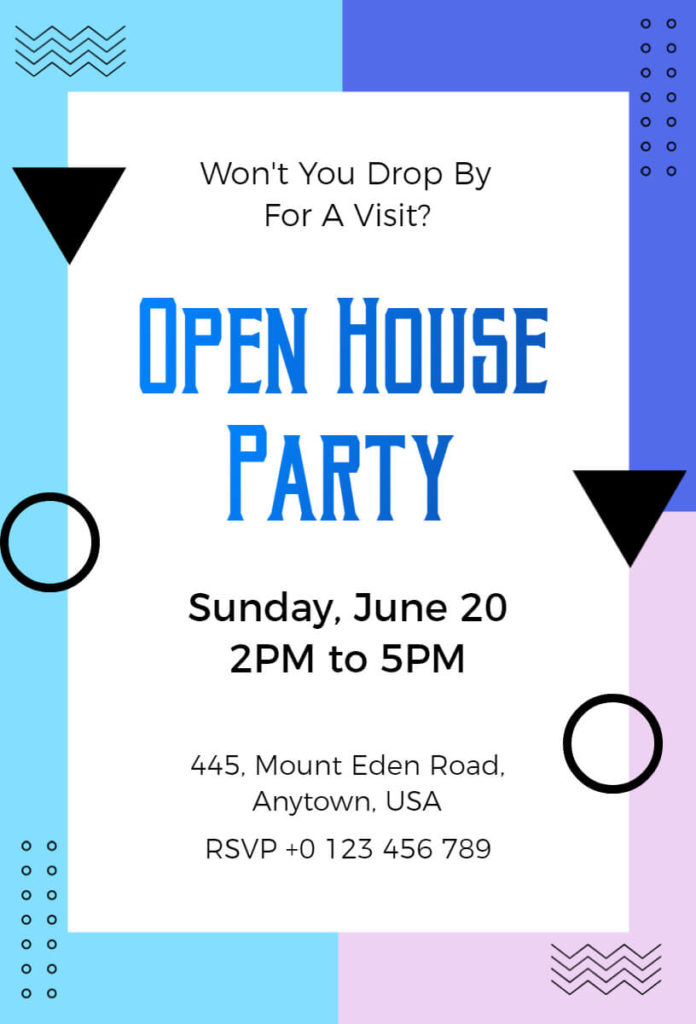 Grid Open House Party Invitation