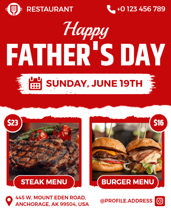happy fathers day flyer ideas