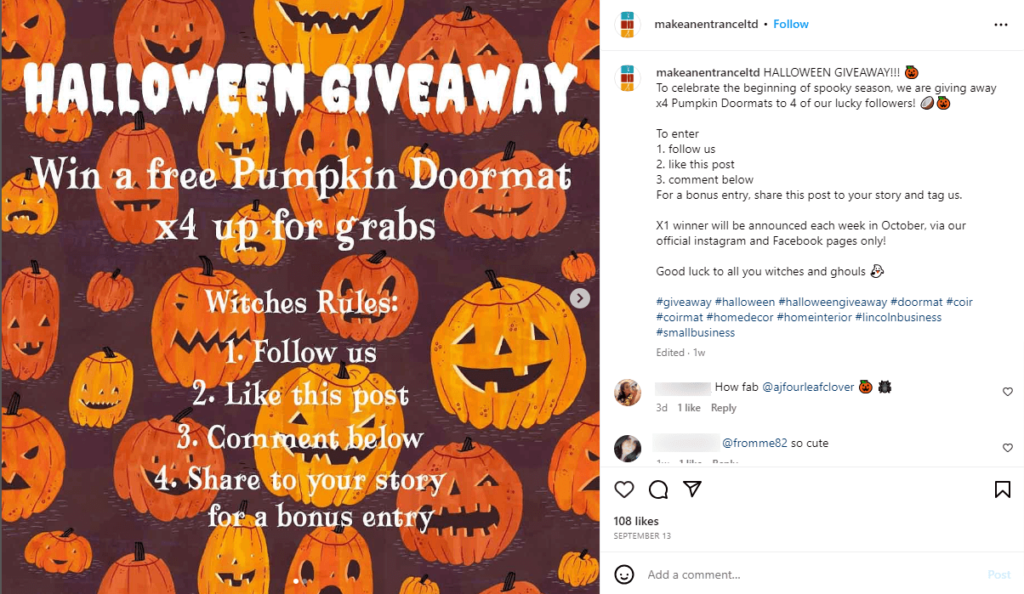 Host a Halloween Giveaway