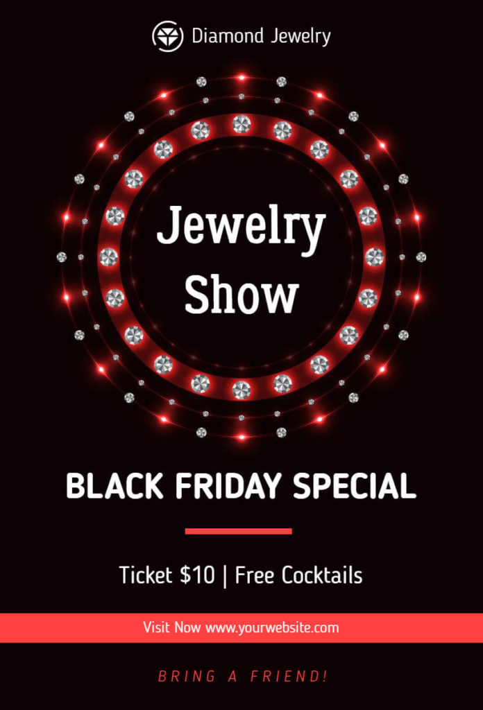 Jewelry Black Friday Poster template