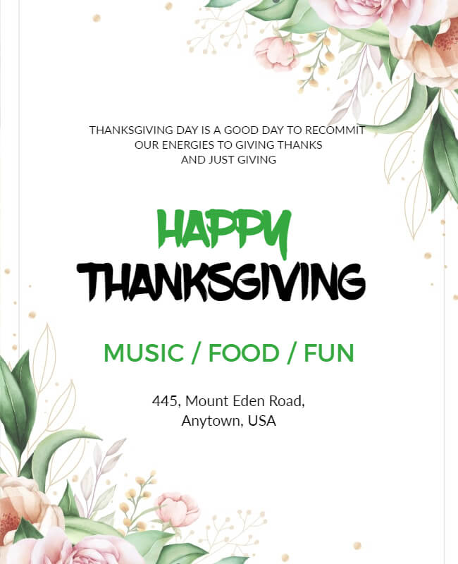 Minimalist Thanksgiving Poster