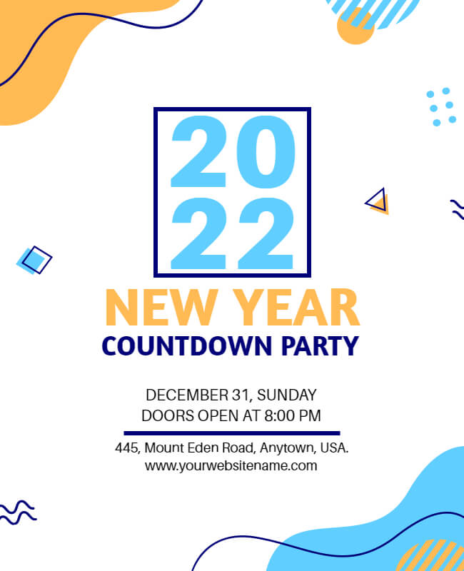 New Year Countdown Party Poster