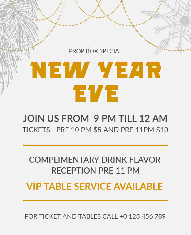 New Year party  Eve Poster