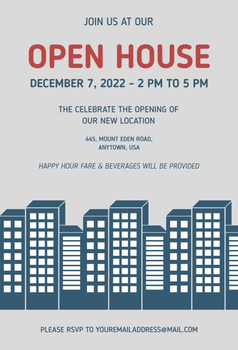 Example of Open House Invitation