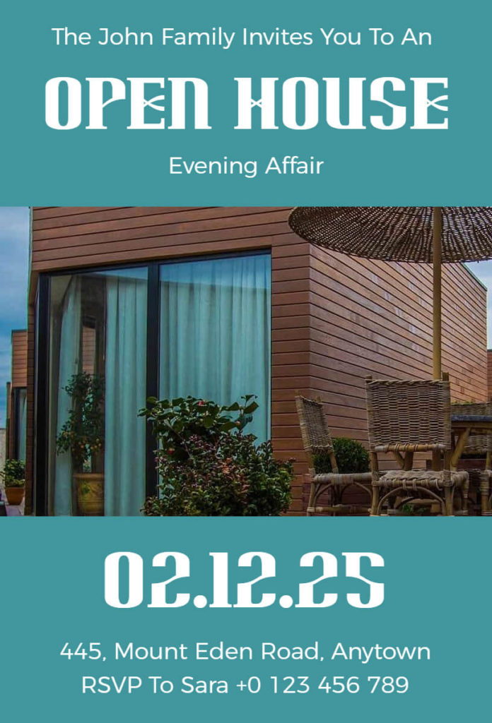 Outdoor Open House Invitation Design
