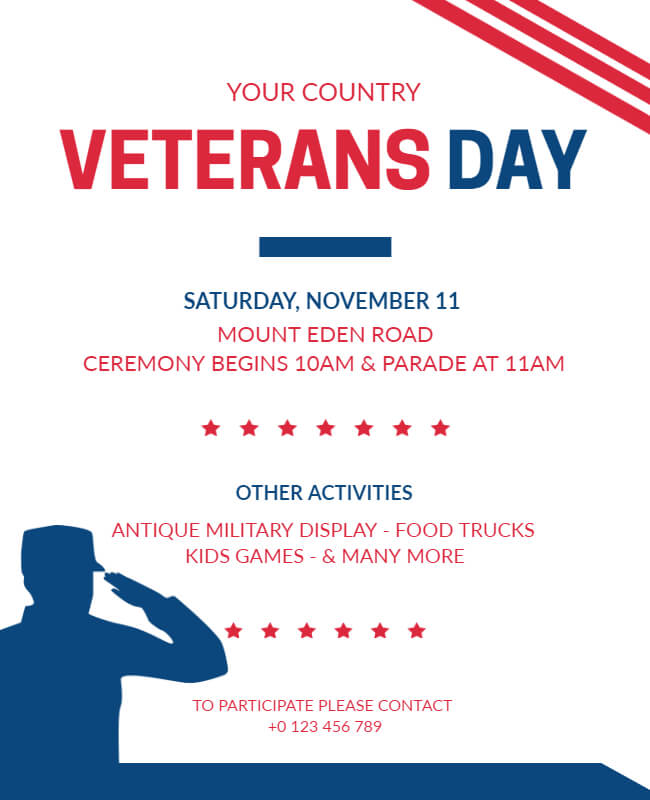 Parade Veterans Day Flyer