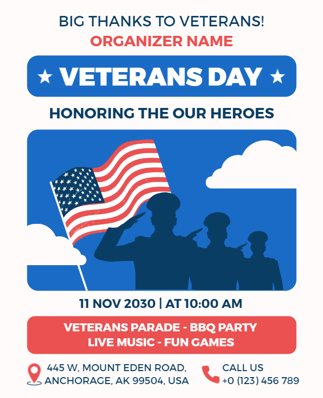 Parade Veterans Day Flyer