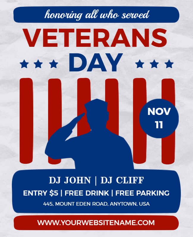 Party Veterans Day Poster