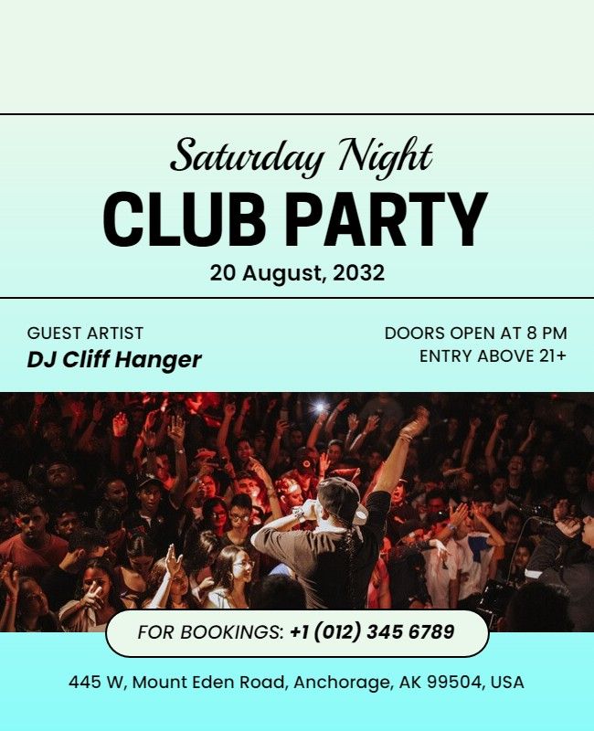 Saturday Night Club Flyer 