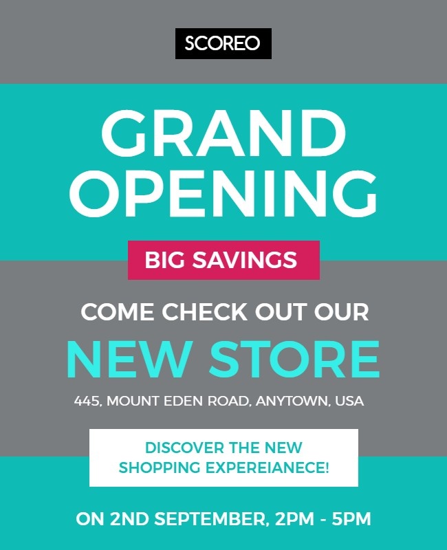 Store Opening Flyer