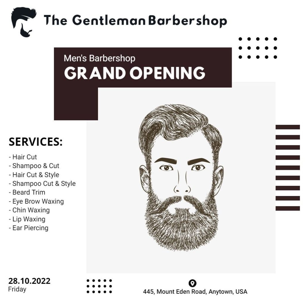 Barbershop Grand Opening Flyer