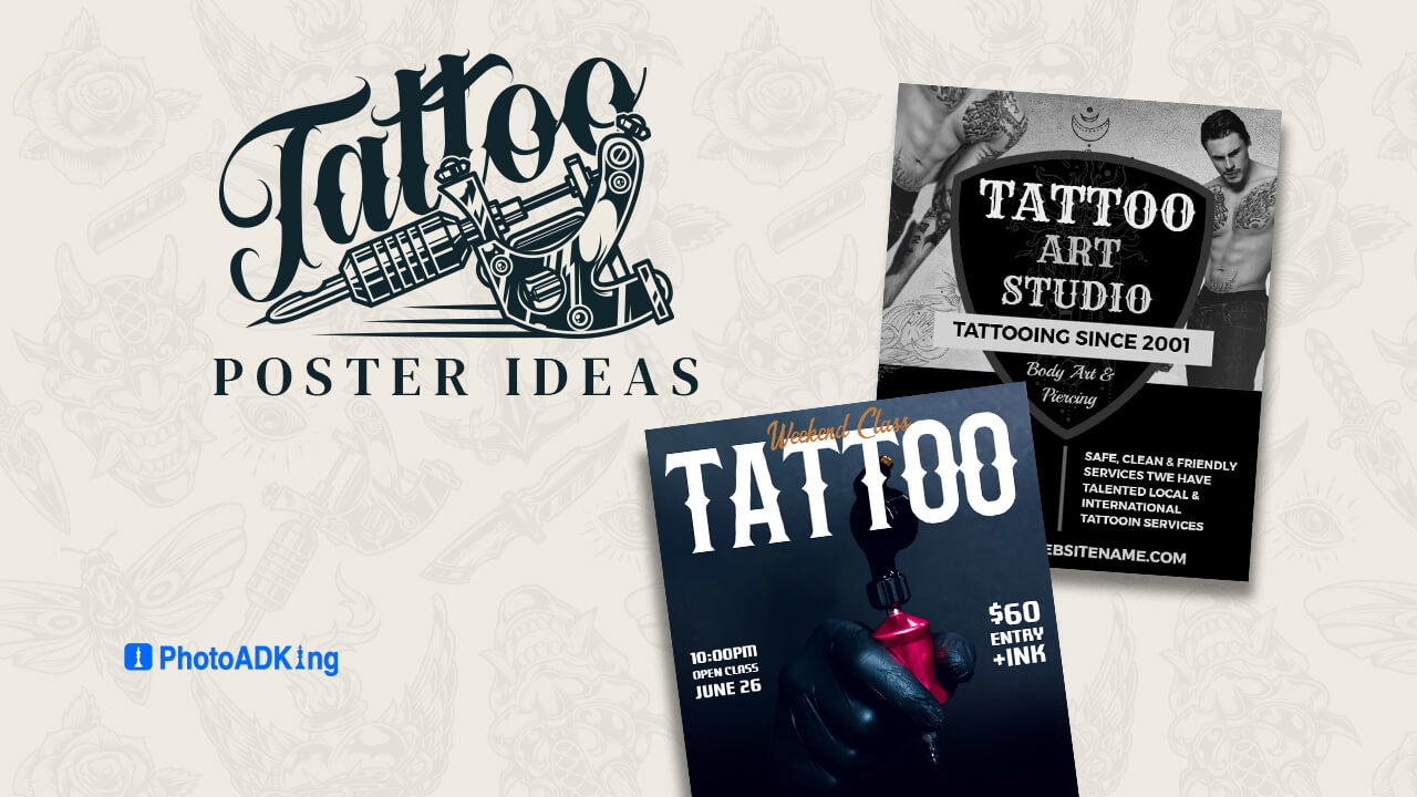 Tattoo studio promo banner by Elena on Dribbble