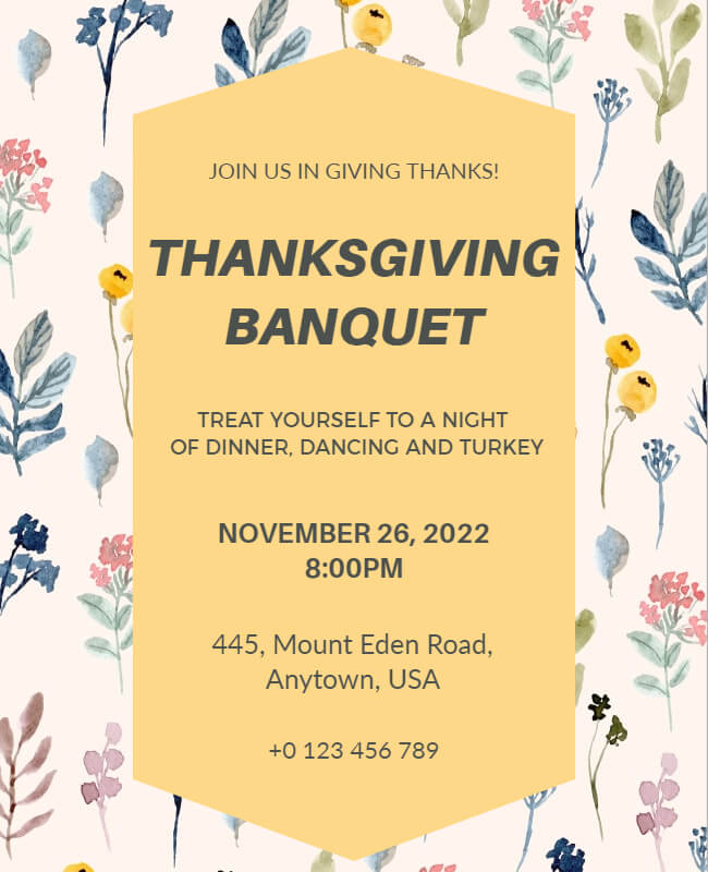 Thanksgiving Banquet Poster