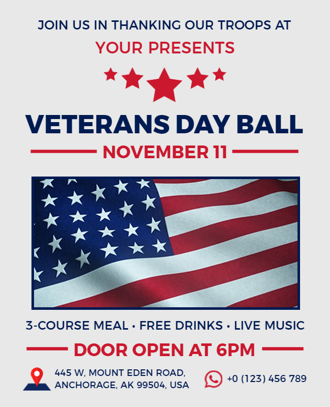 Veterans Day Ball Flyer