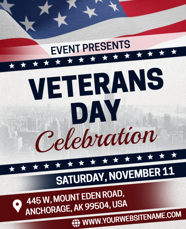 veterans day celebration flyer