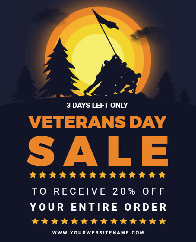 Veterans Day Sale Poster