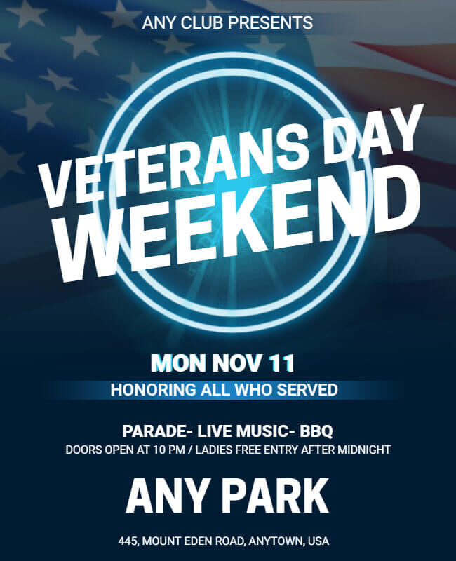 Veterans Day Weekend Poster