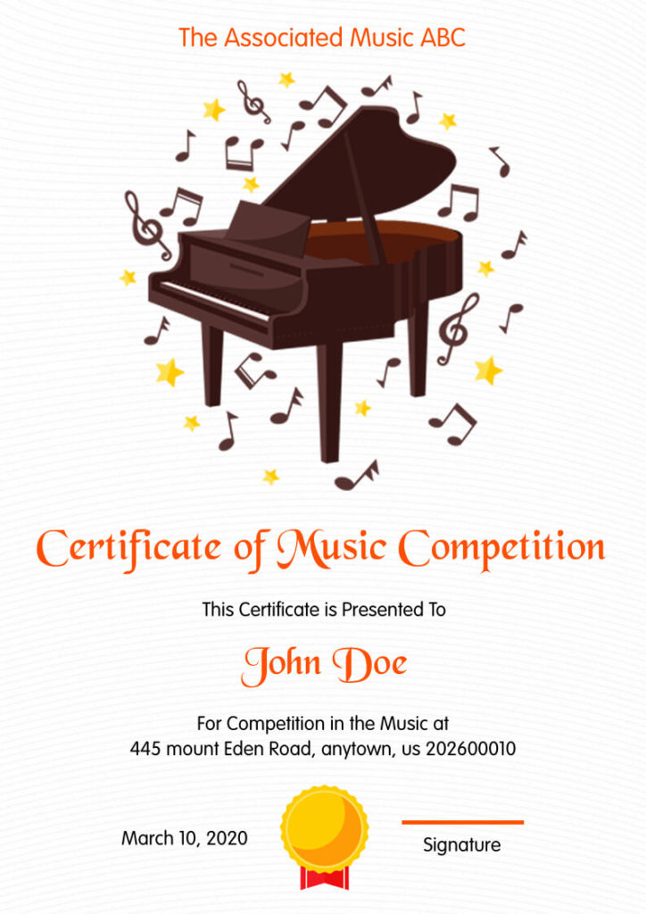 Competition Certificate