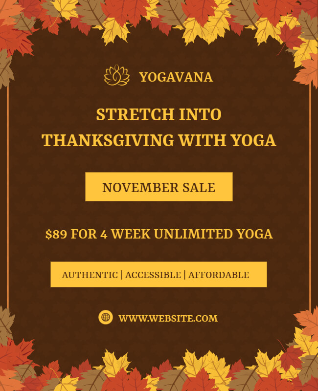 Yoga Thanksgiving Poster