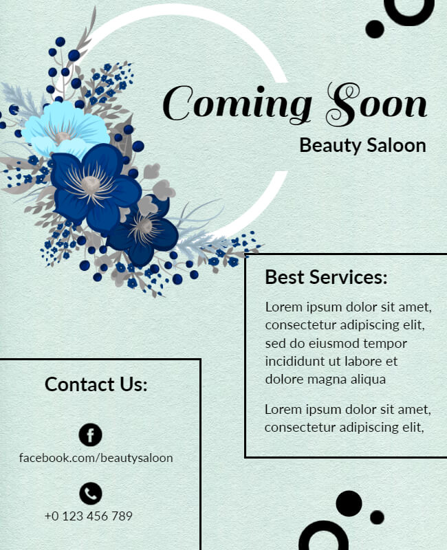 beauty saloon flyer template