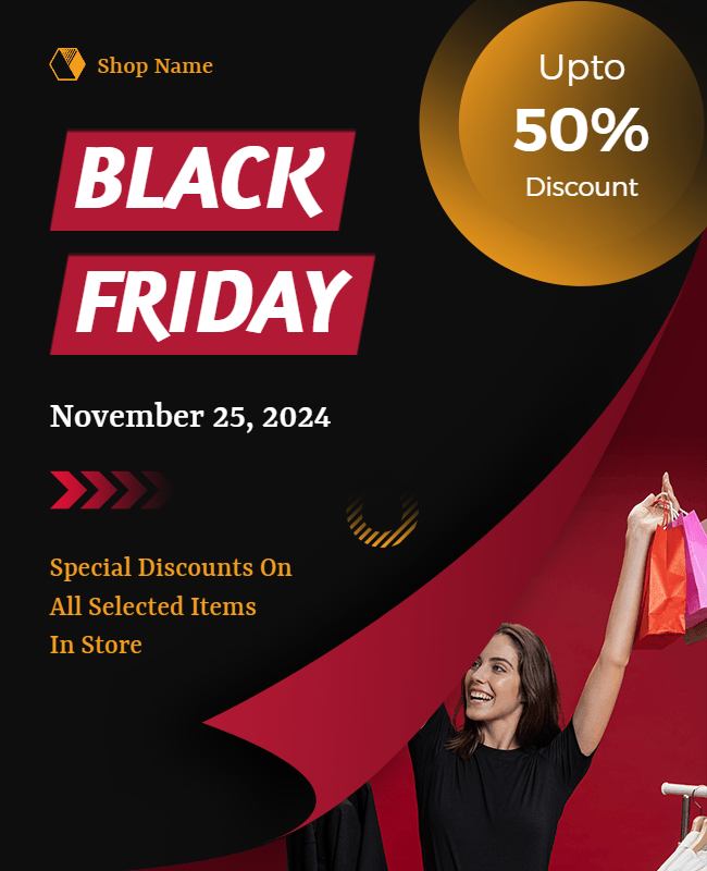 black friday discount flyer