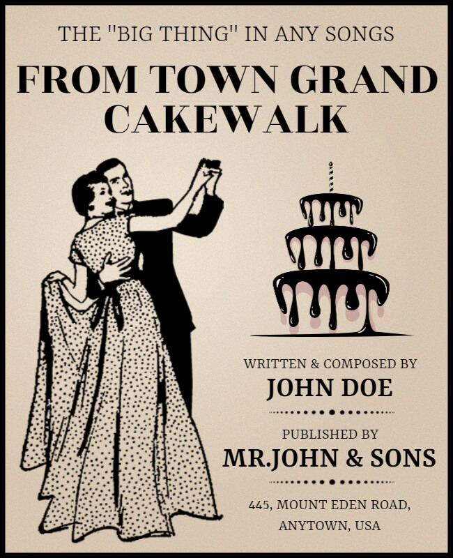 Vintage Cakewalk Dance Poster