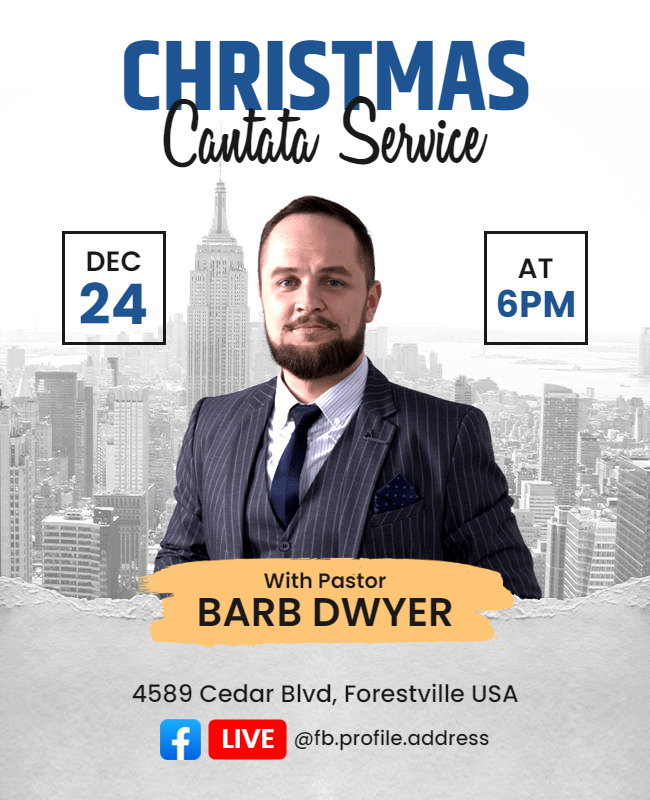 cantata service flyer for christmas