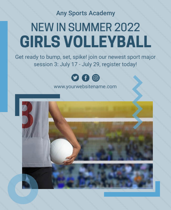 Girls Volleyball Poster