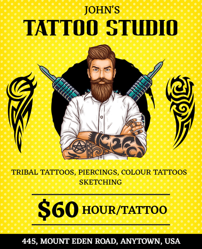 Illustrated Tattoo Poster