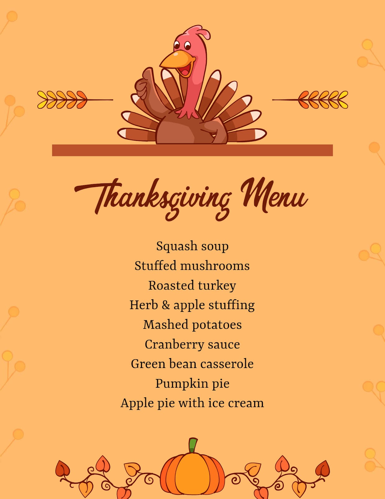 Thanksgiving Menu Design Ideas, Examples, and Samples