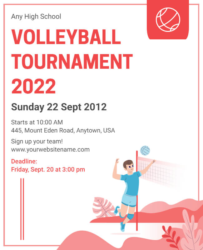 Minimalist Volleyball Poster