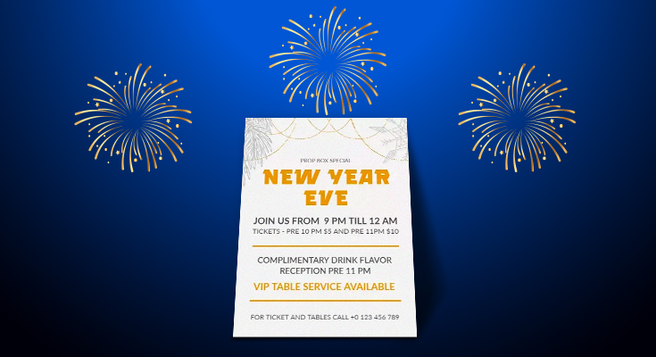 New Year marketing with flyer