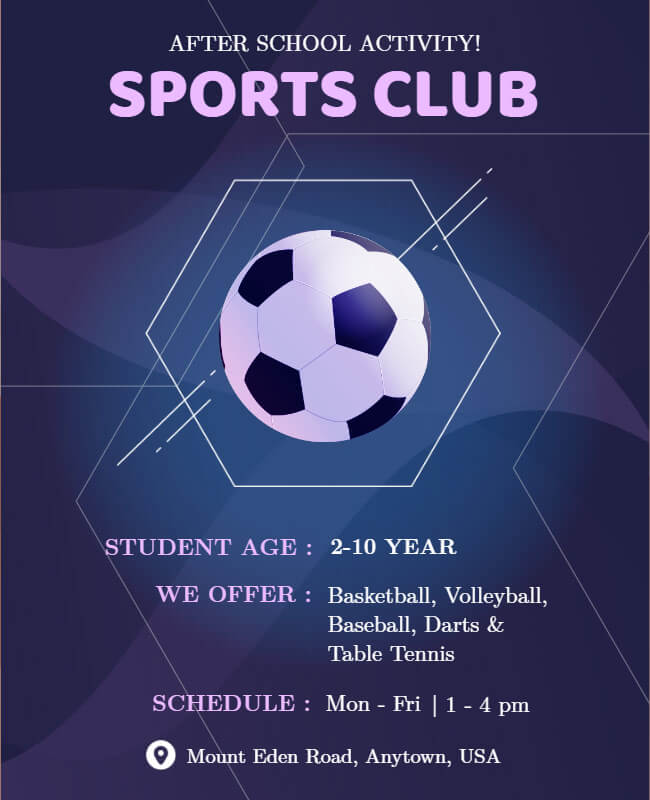 Sports Club Poster