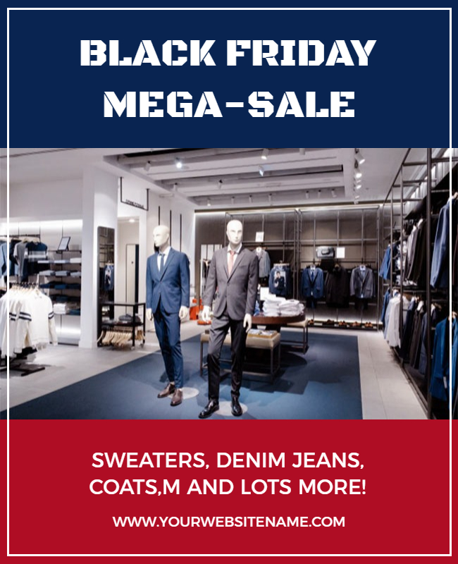 Black Friday mega sale store flyer