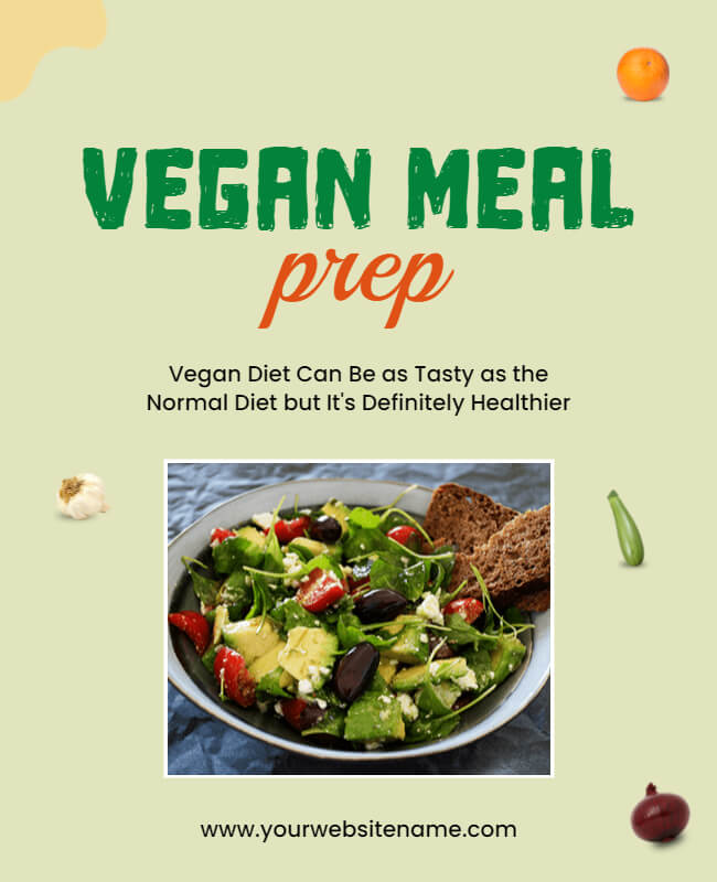 Vegan Meal Food Poster
