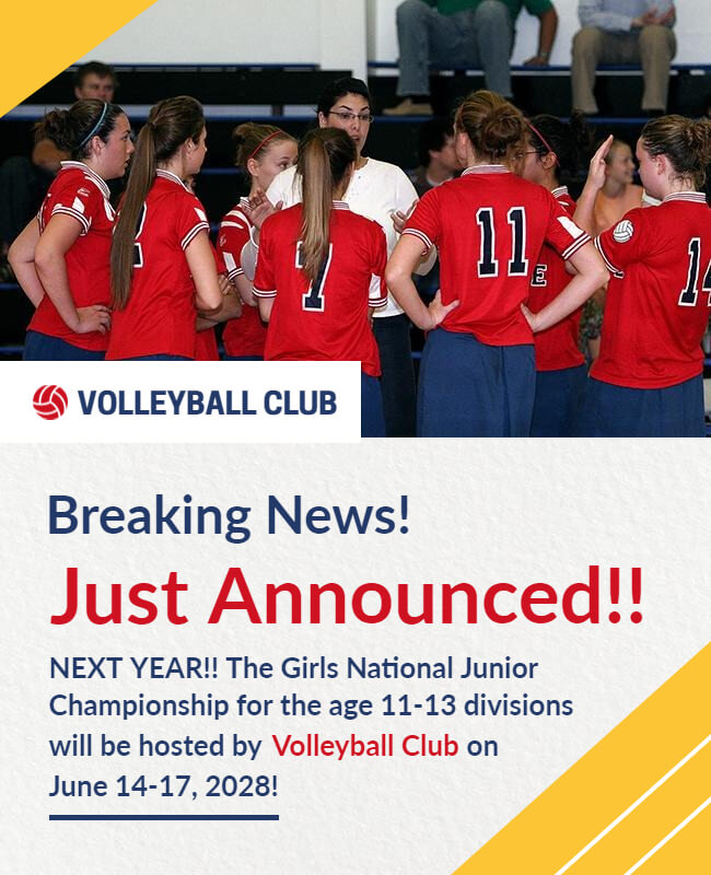 Volleyball Announcement Poster